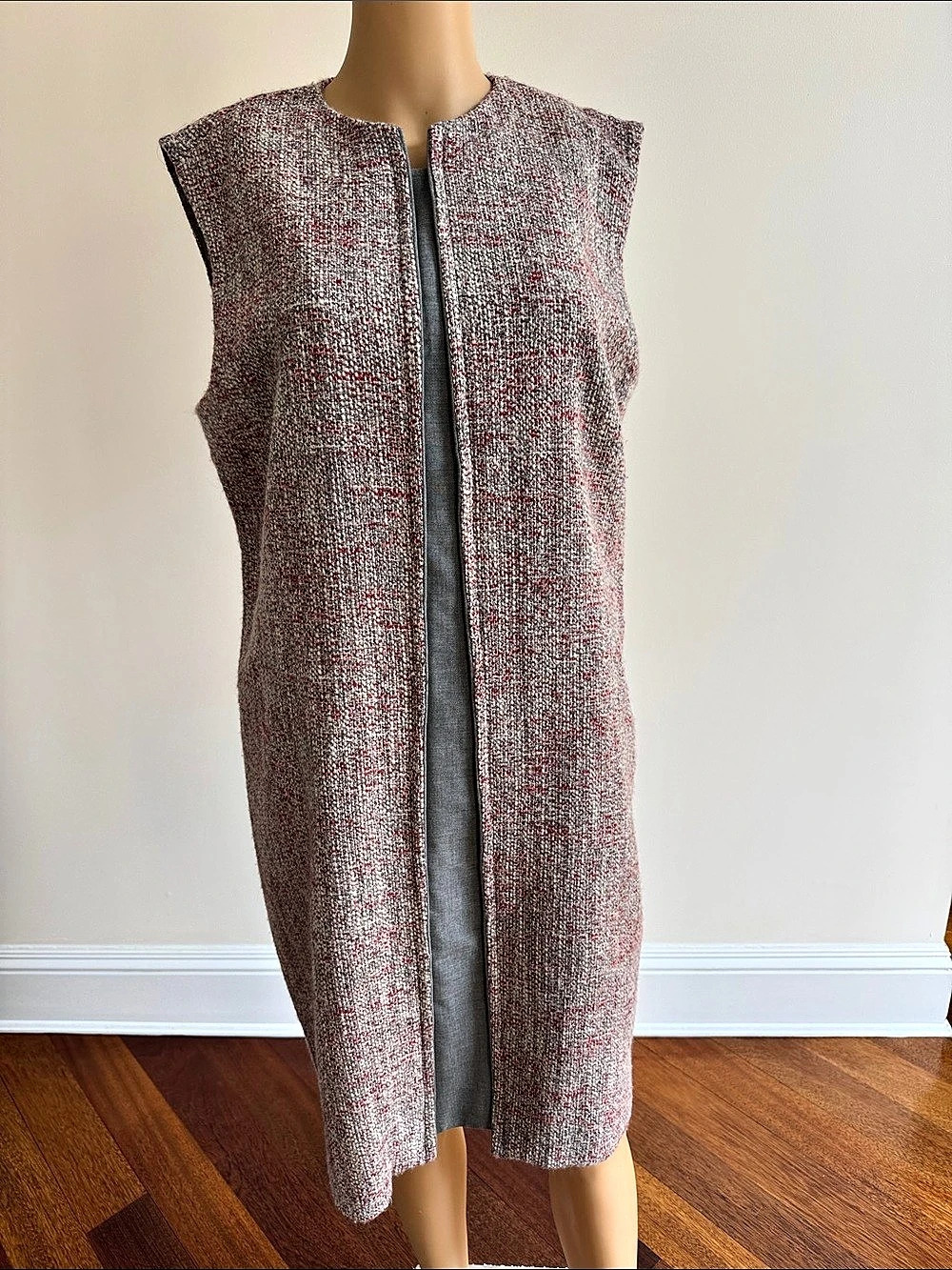 LAVIA 18 Women's Wool Blend Tweed Look Sheath Dress Size IT 46